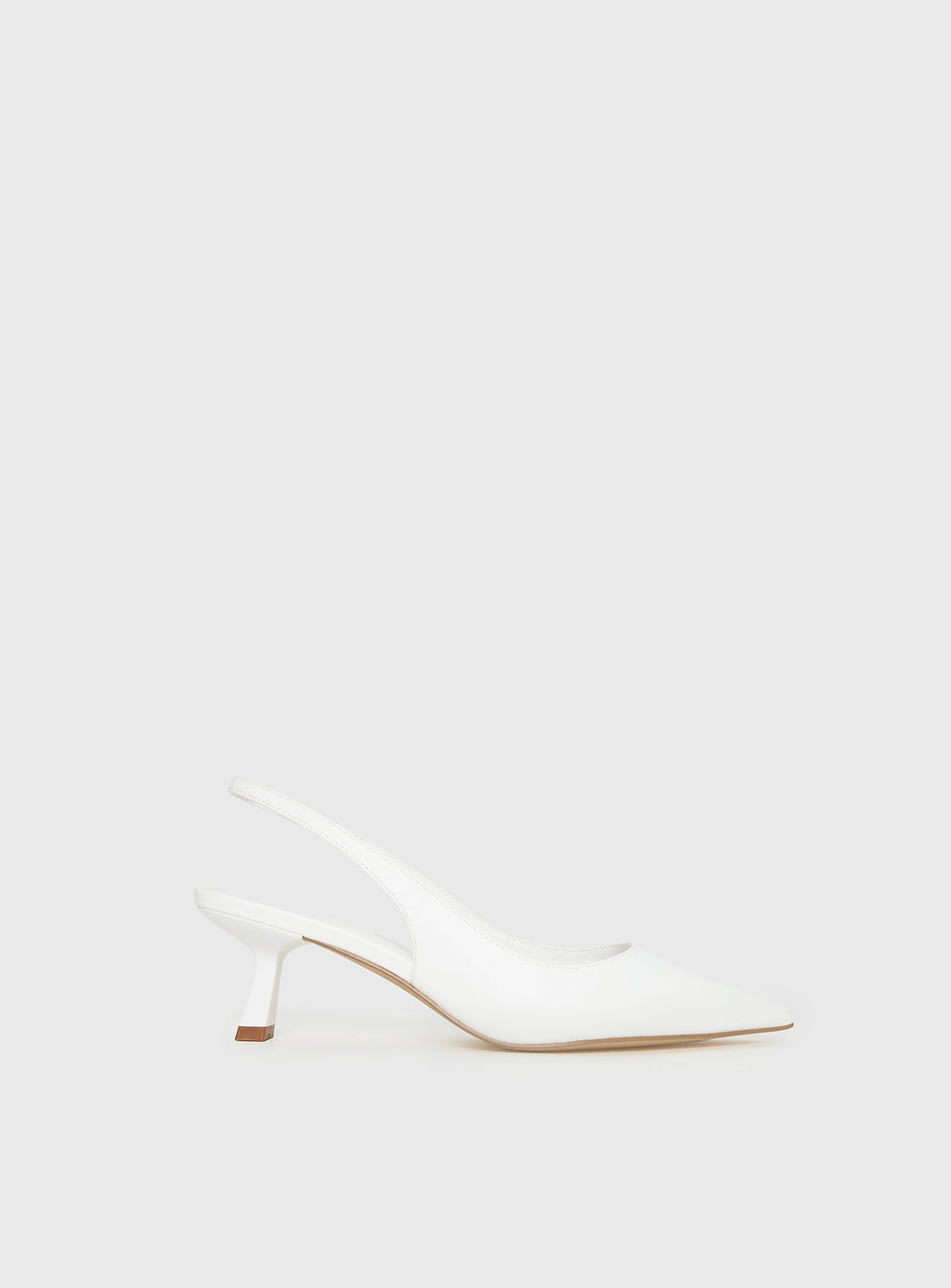 Denalia Pointed Toe Heels White Matte