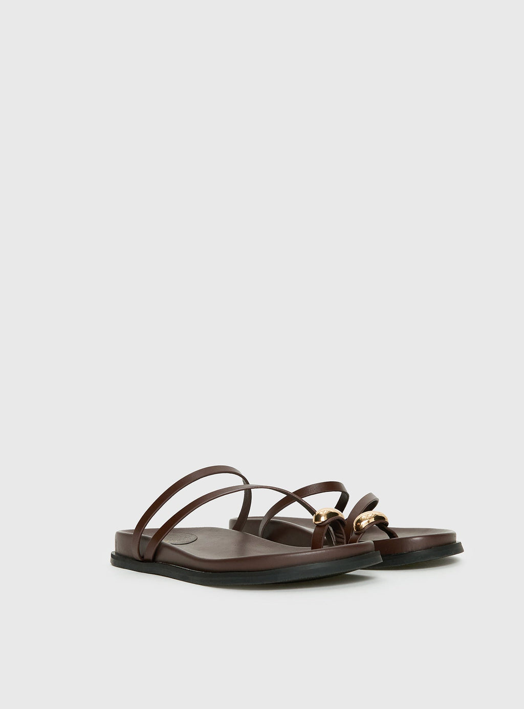 Therapy Alba Hardware Detail Sandals Chocolate