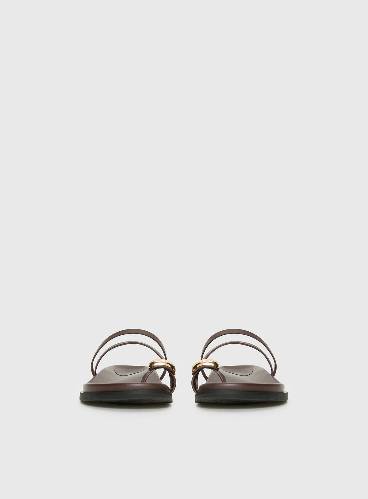 Therapy Alba Hardware Detail Sandals Chocolate