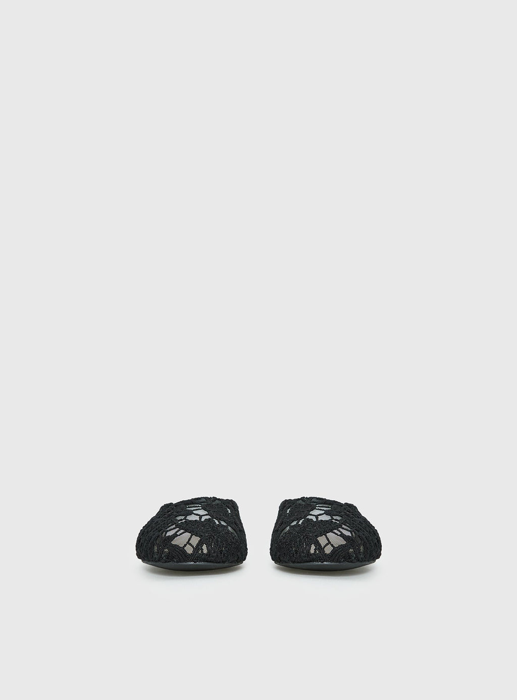 Gretta Lace Slip On Flats Black