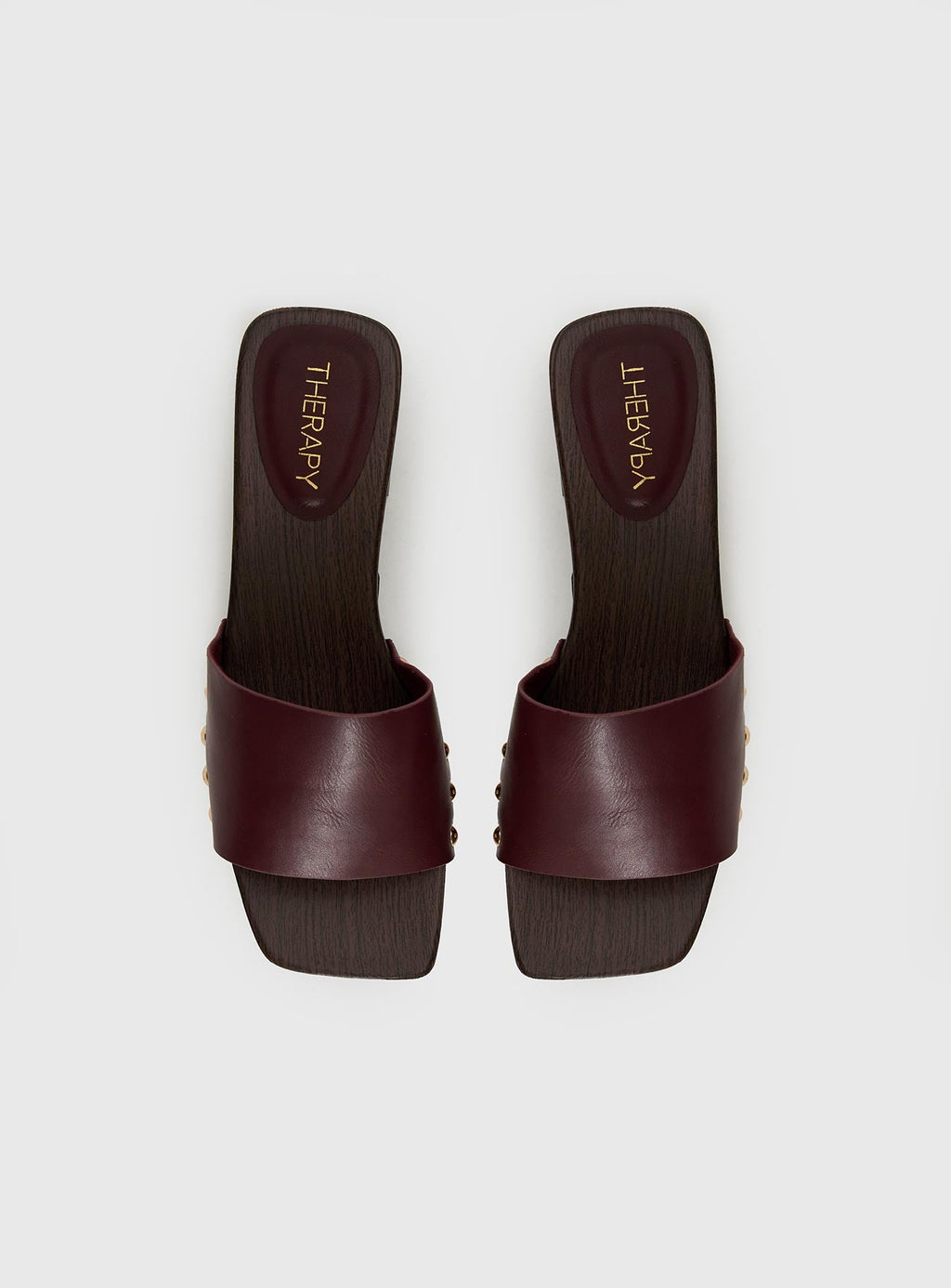 Therapy Zane Stud Detail Sandals Red