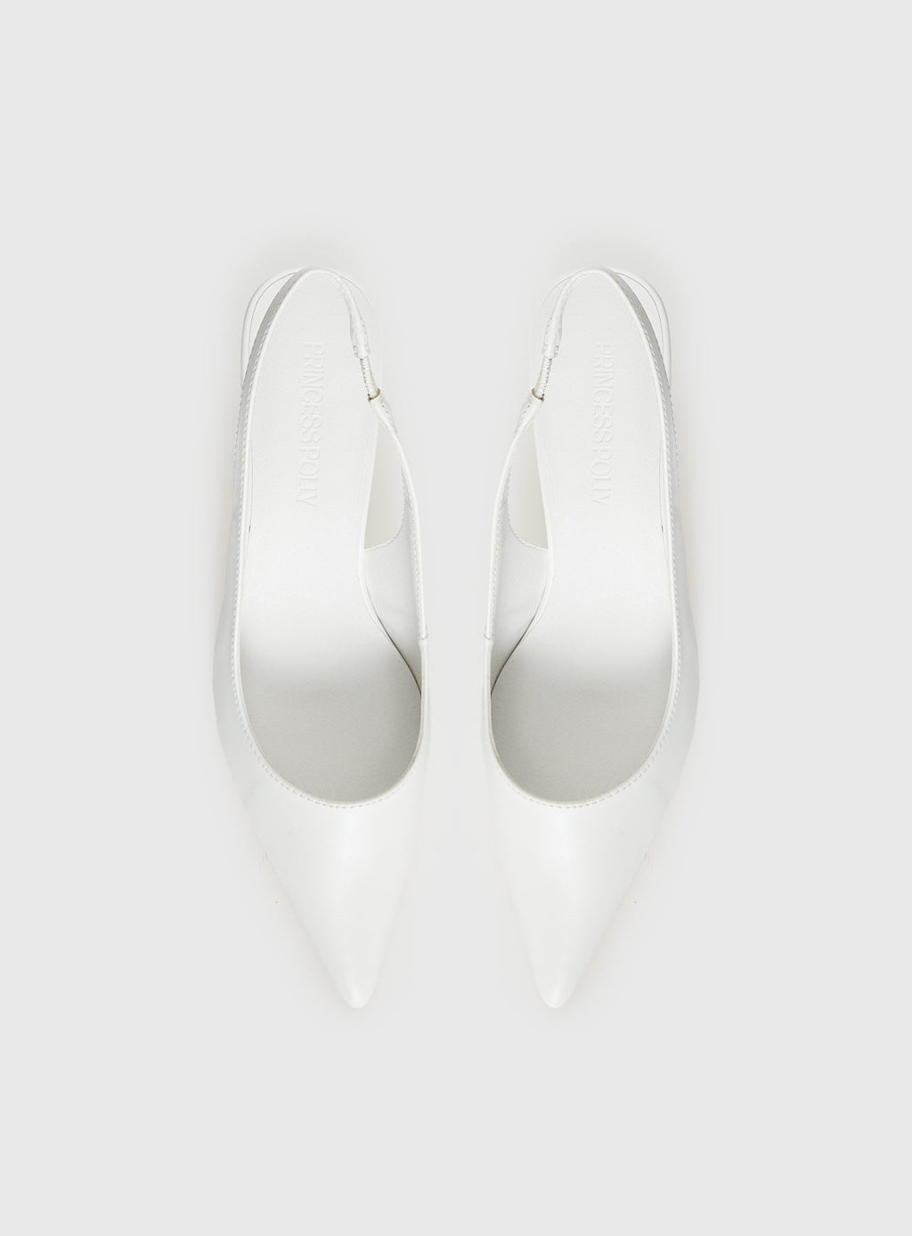 Denalia Pointed Toe Heels White Matte