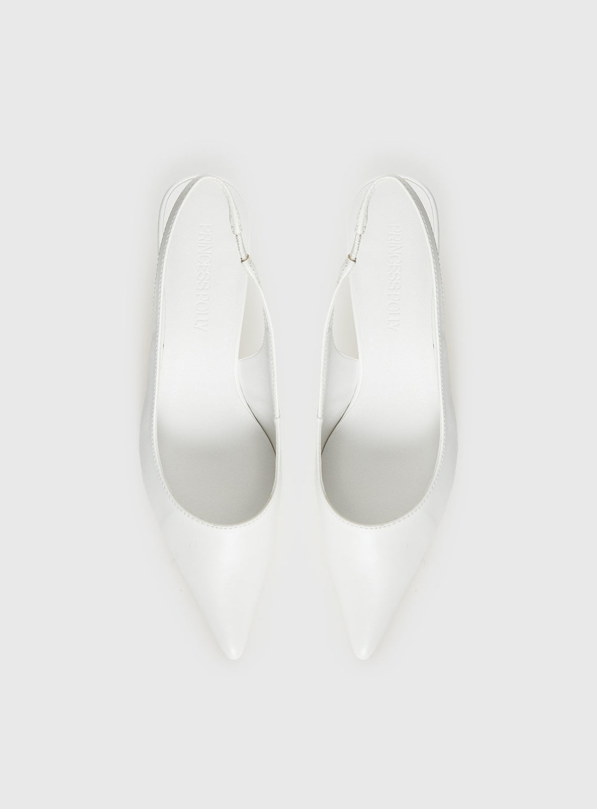 Denalia Pointed Toe Heels White Matte