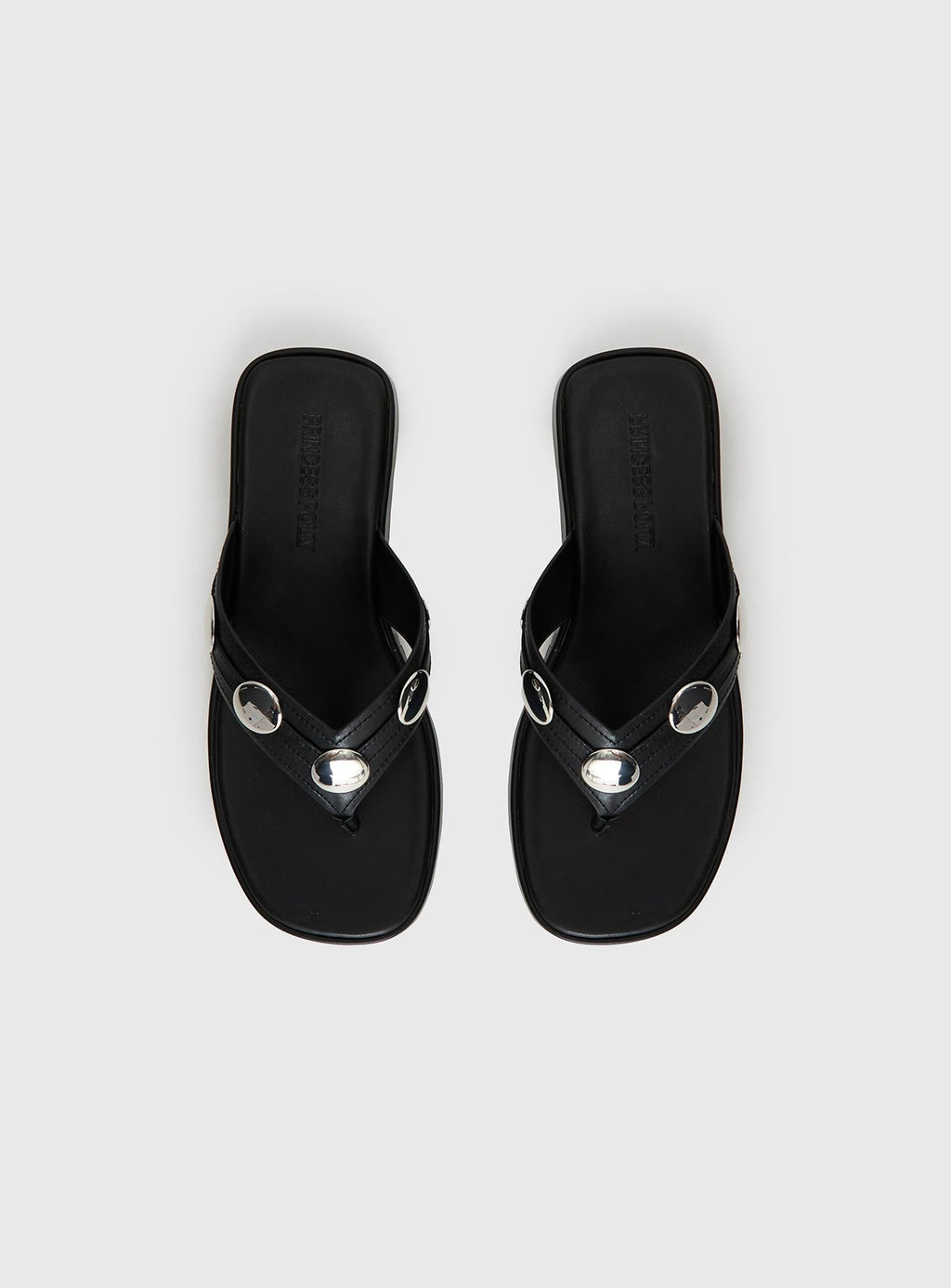 Paislee Stud Detail Sandals Black