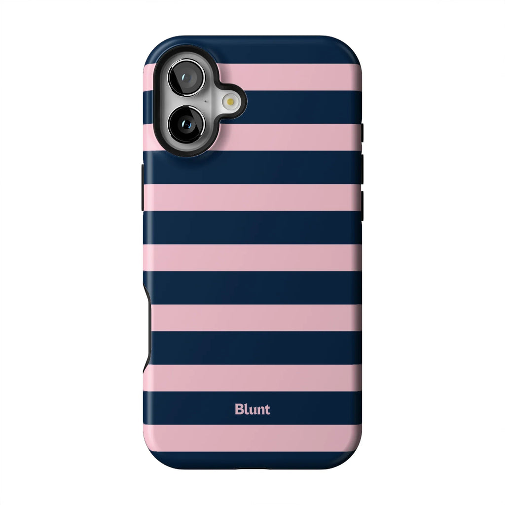 Blueberry Blush Stripe iPhone Case