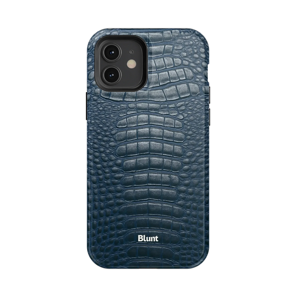 Navy Croc iPhone Case