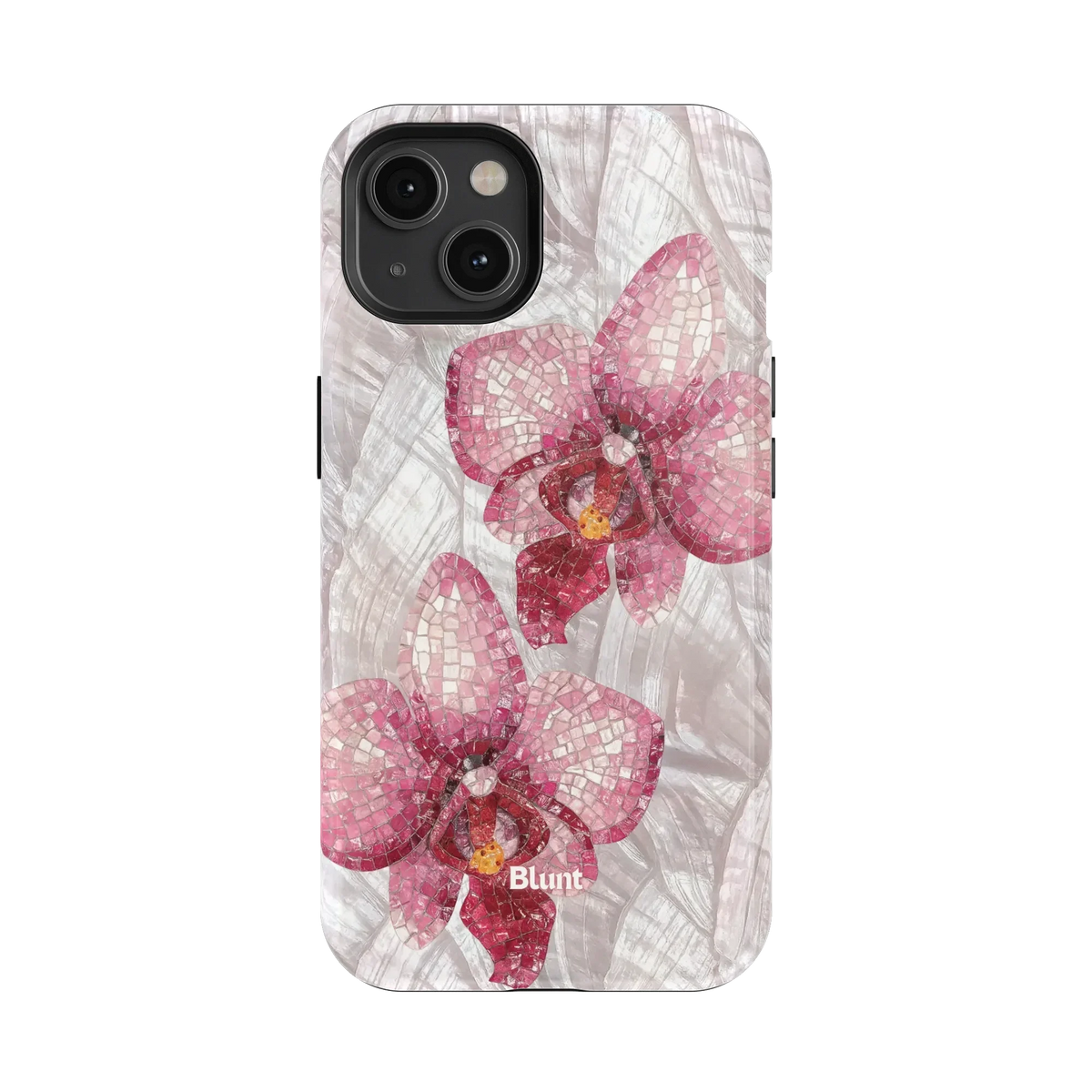 Pink Mosaic Orchids iPhone Case