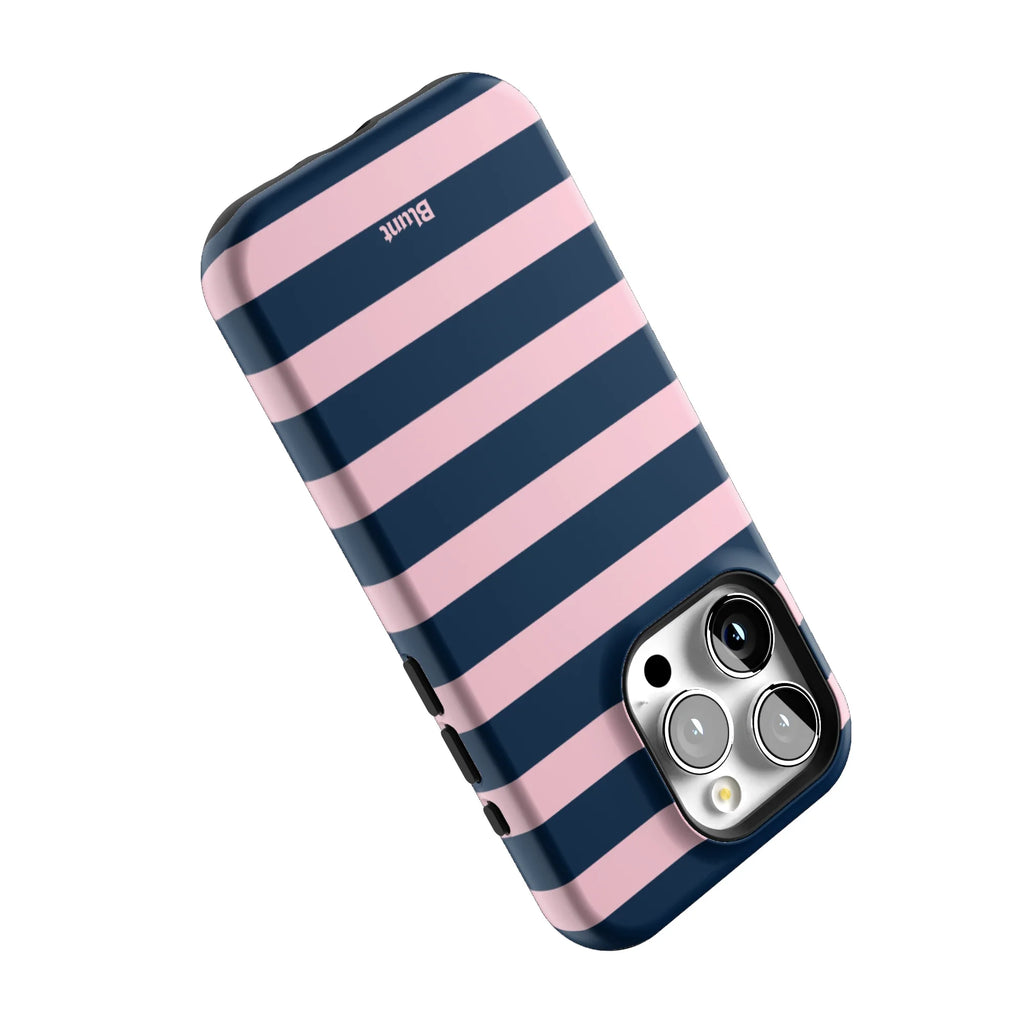 Blueberry Blush Stripe iPhone Case