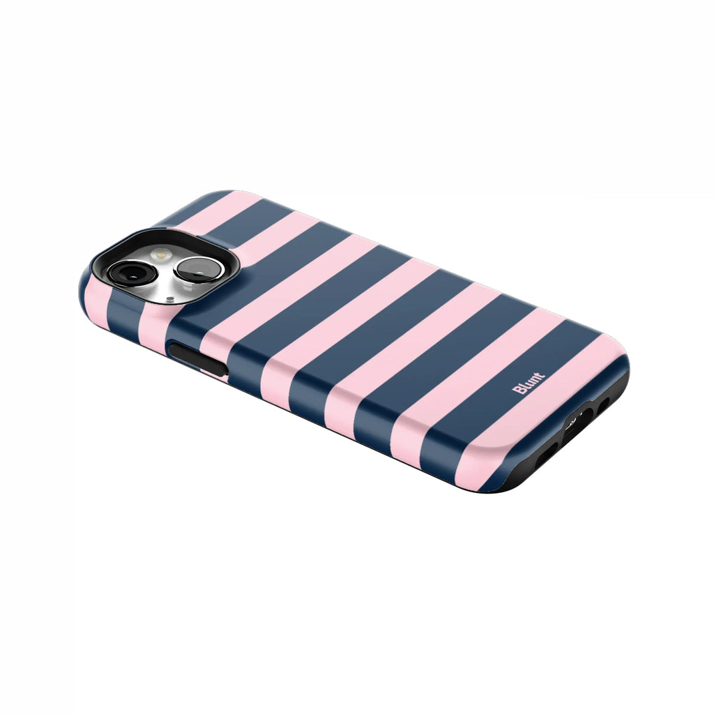 Blueberry Blush Stripe iPhone Case