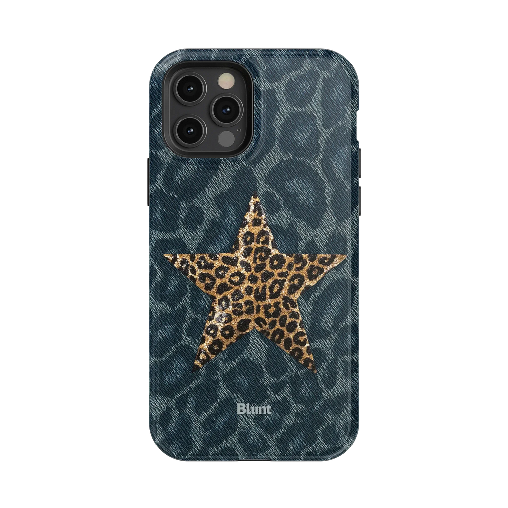 Denim Cheetah iPhone Case