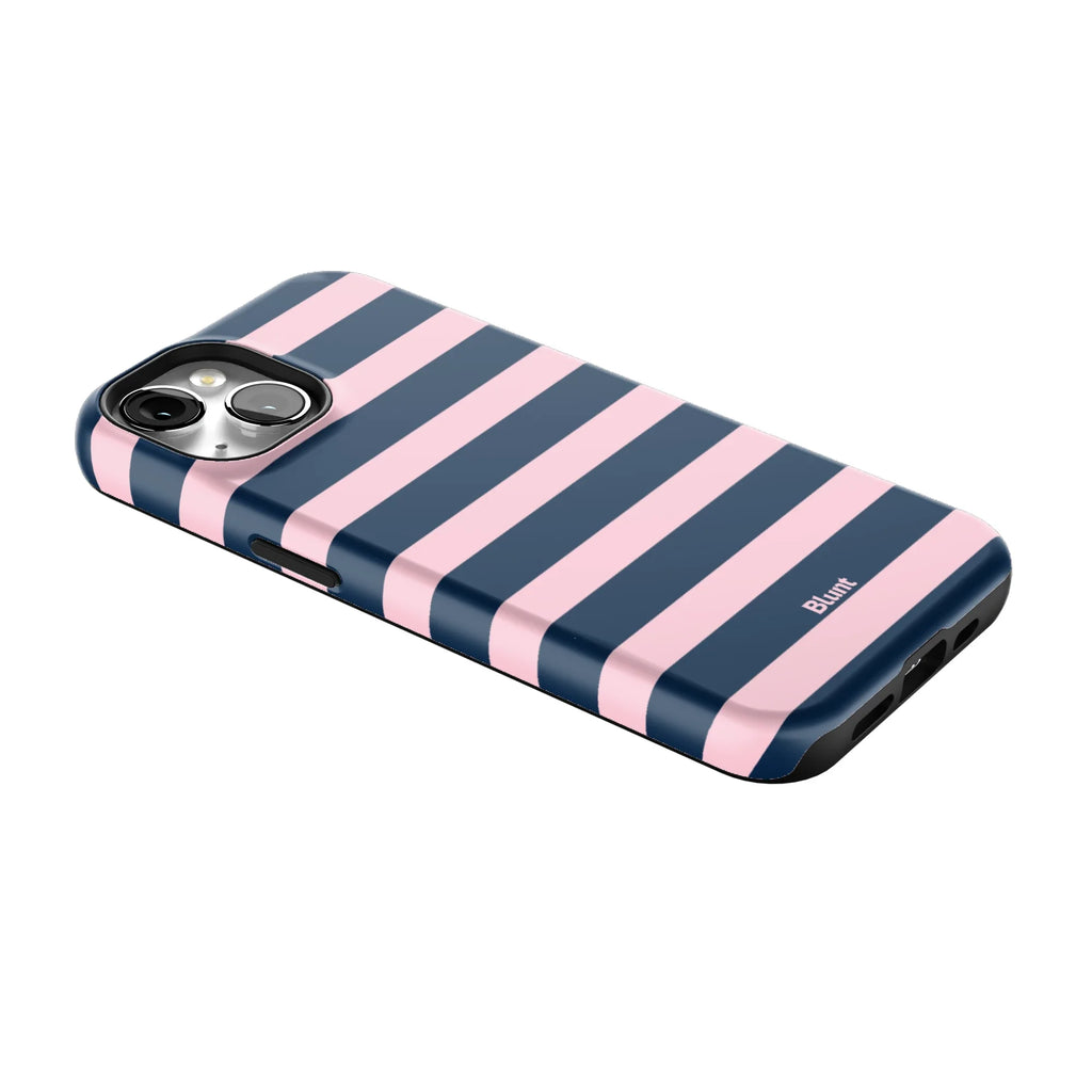 Blueberry Blush Stripe iPhone Case