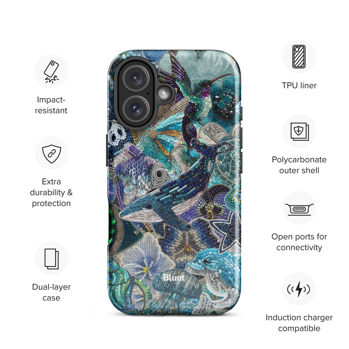 Blue Crush iPhone Case