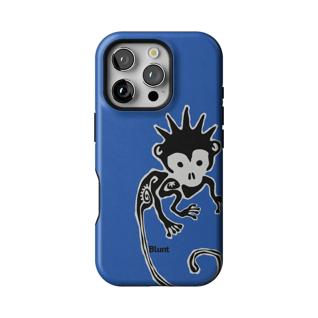 Blue Monkey iPhone Case