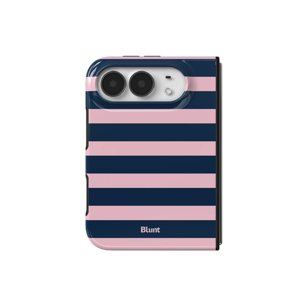 Blueberry Blush Stripe iPhone Case
