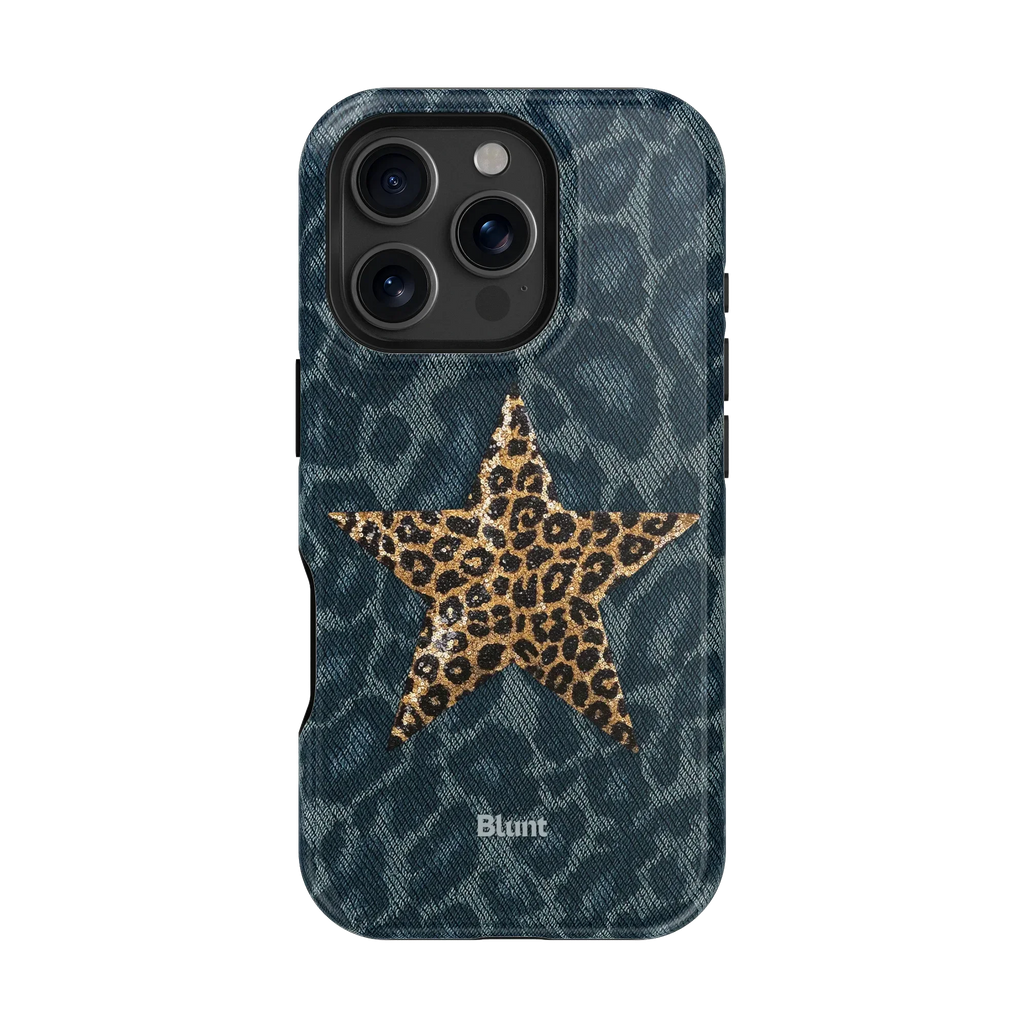 Denim Cheetah iPhone Case