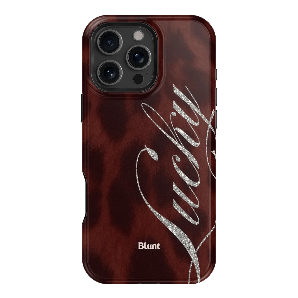 Brown Cheetah Lucky iPhone Case