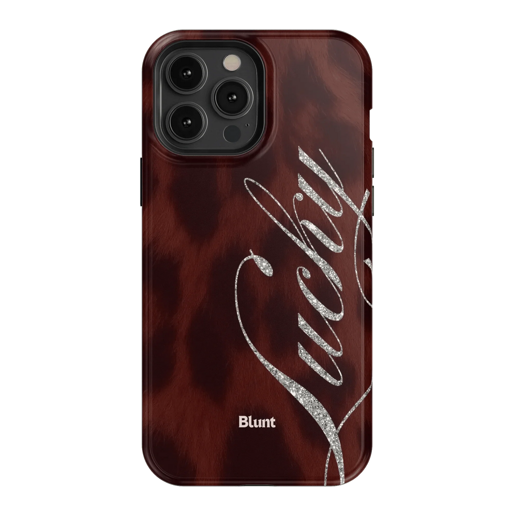 Brown Cheetah Lucky iPhone Case