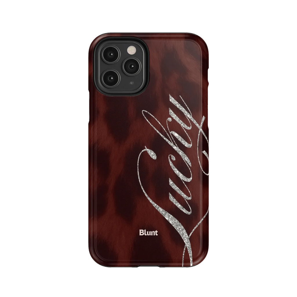 Brown Cheetah Lucky iPhone Case