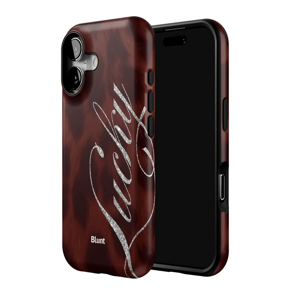 Brown Cheetah Lucky iPhone Case
