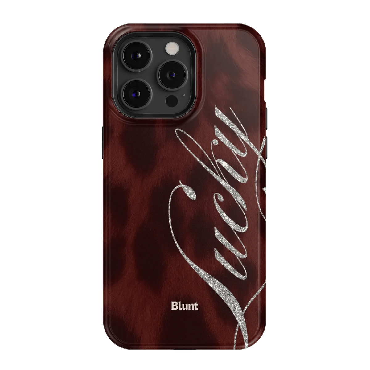 Brown Cheetah Lucky iPhone Case