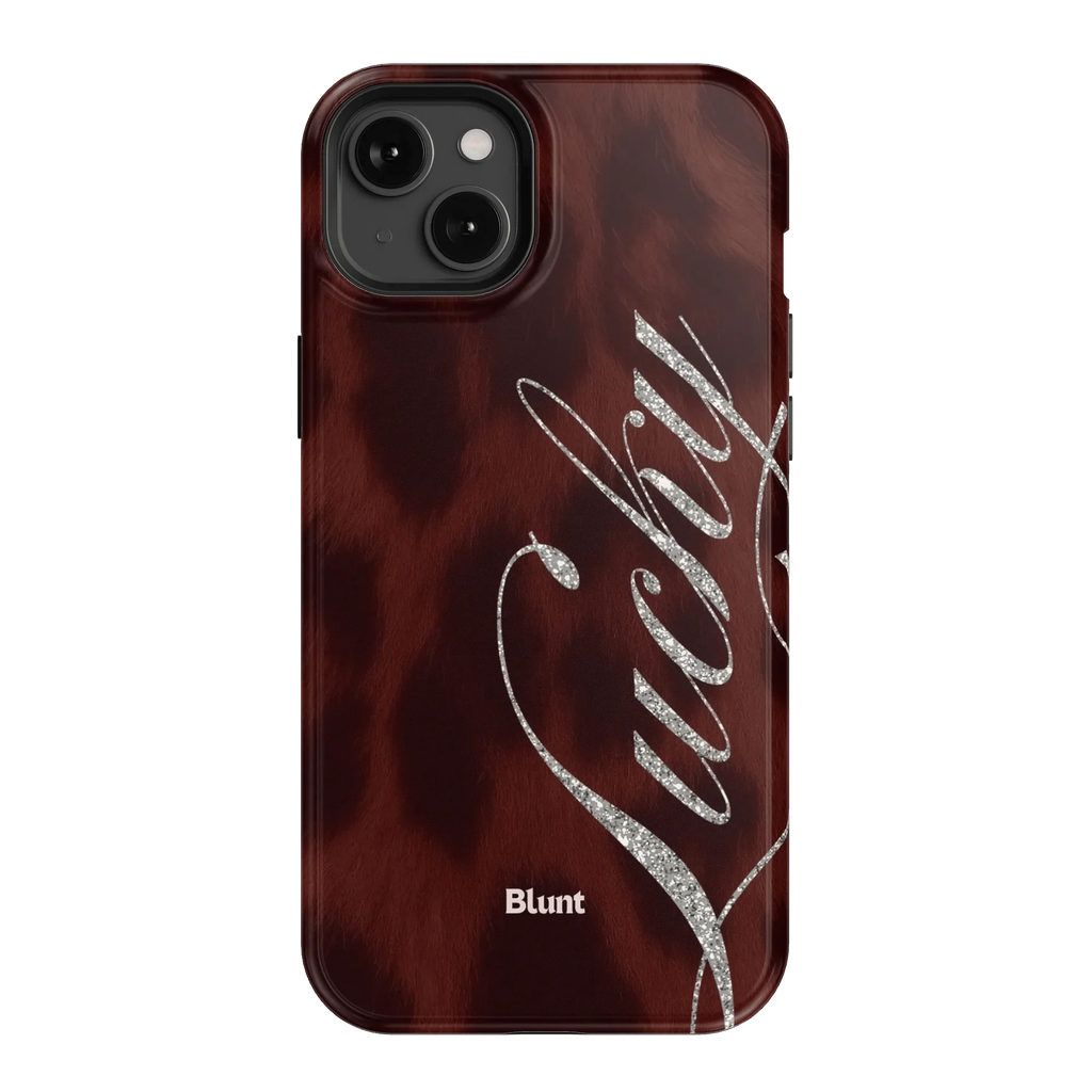 Brown Cheetah Lucky iPhone Case