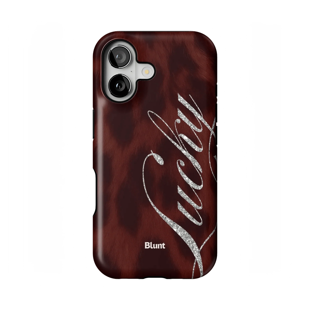 Brown Cheetah Lucky iPhone Case