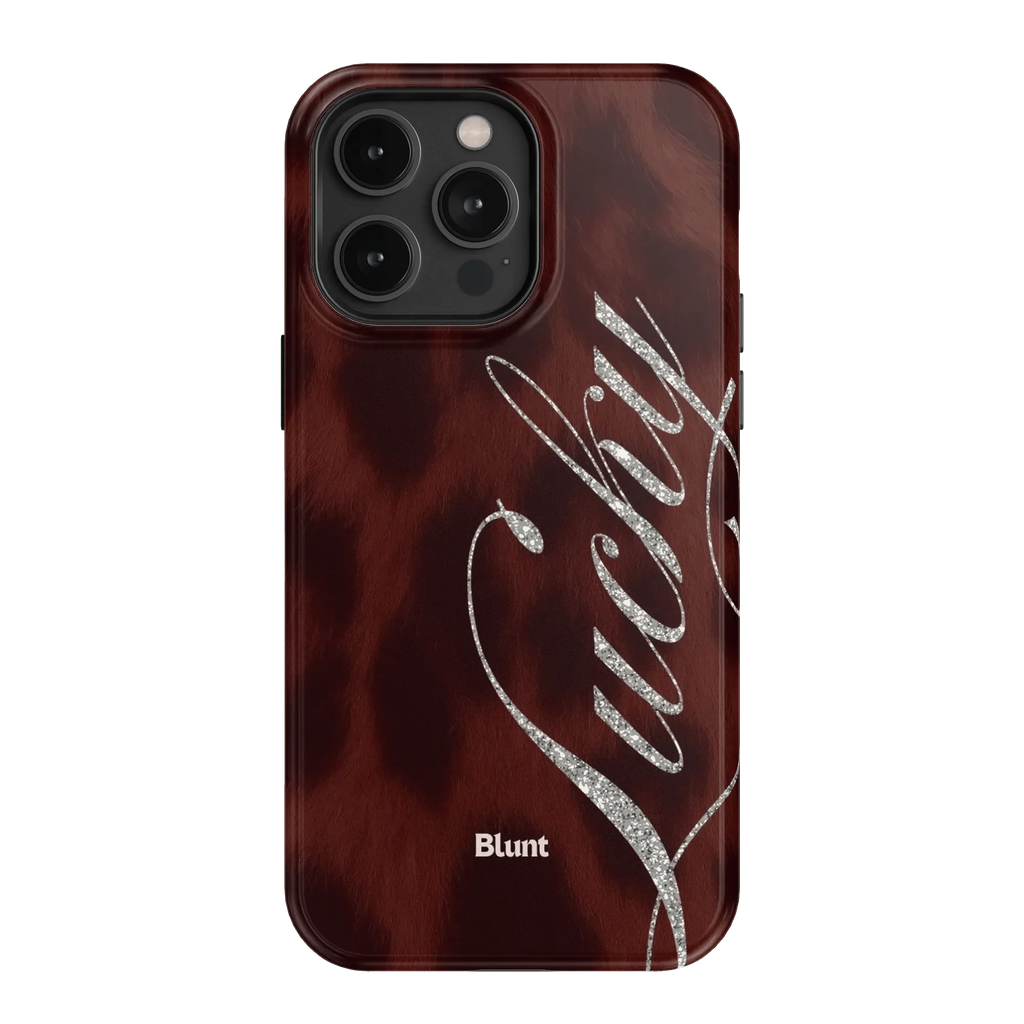 Brown Cheetah Lucky iPhone Case