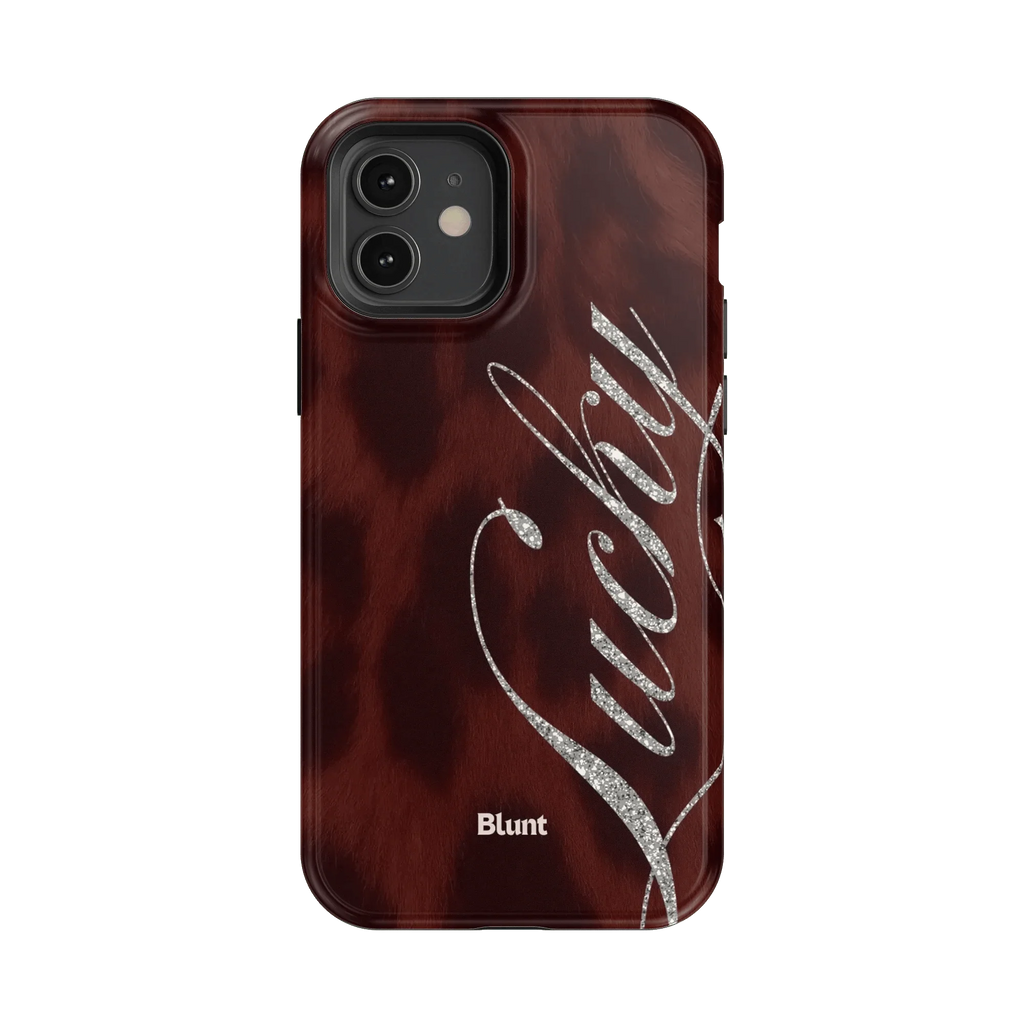 Brown Cheetah Lucky iPhone Case