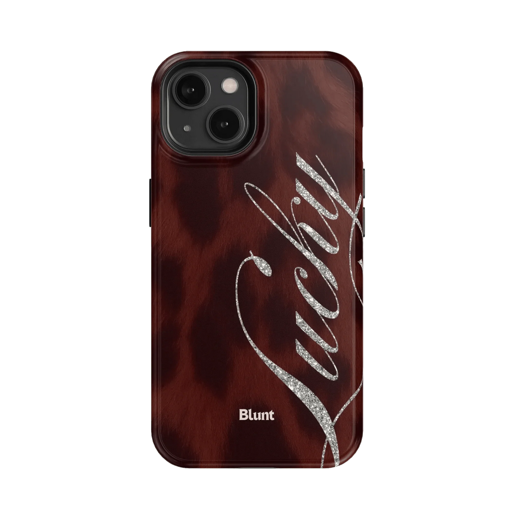 Brown Cheetah Lucky iPhone Case