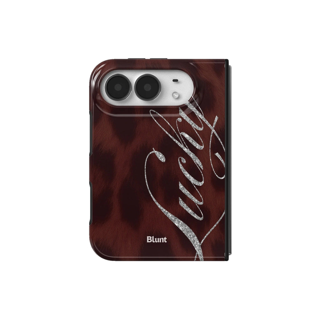 Brown Cheetah Lucky iPhone Case
