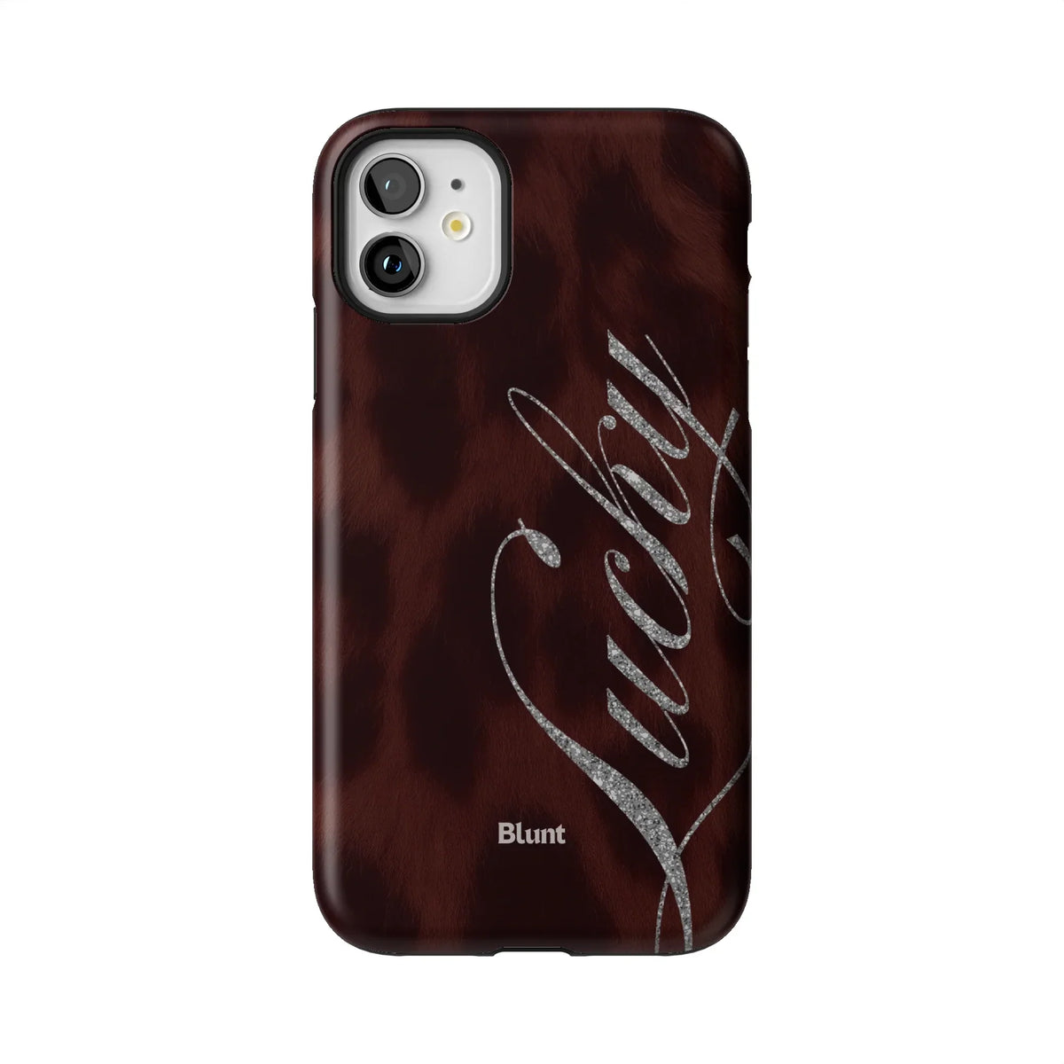 Brown Cheetah Lucky iPhone Case