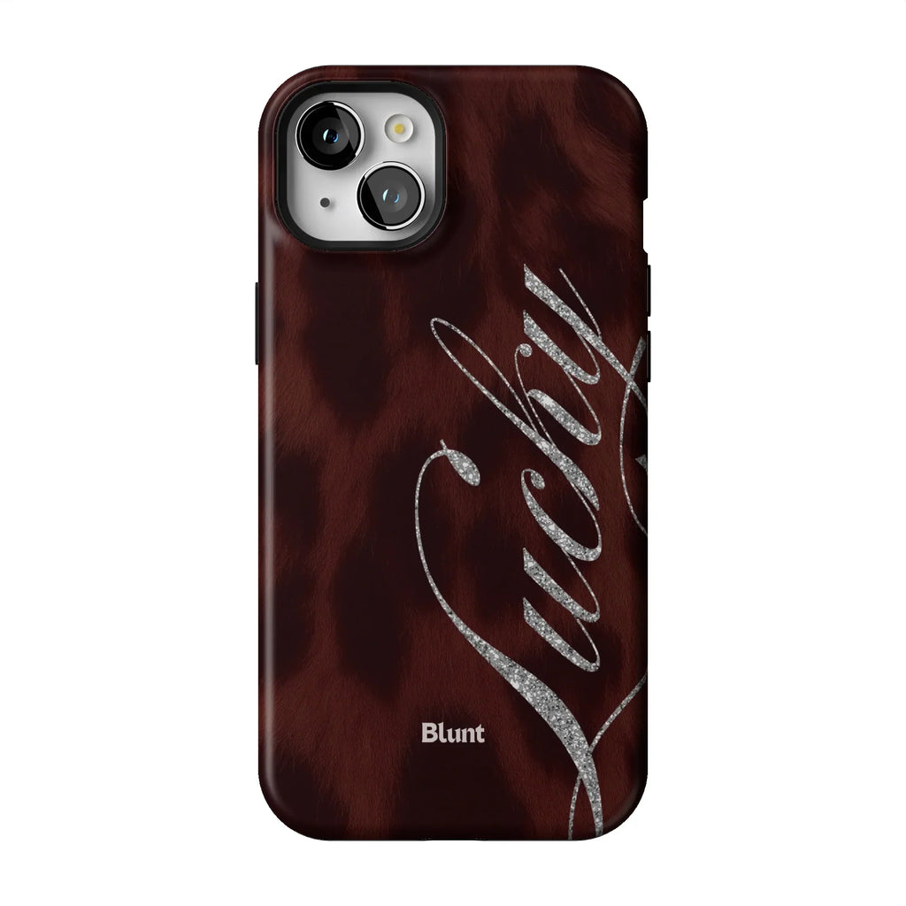 Brown Cheetah Lucky iPhone Case