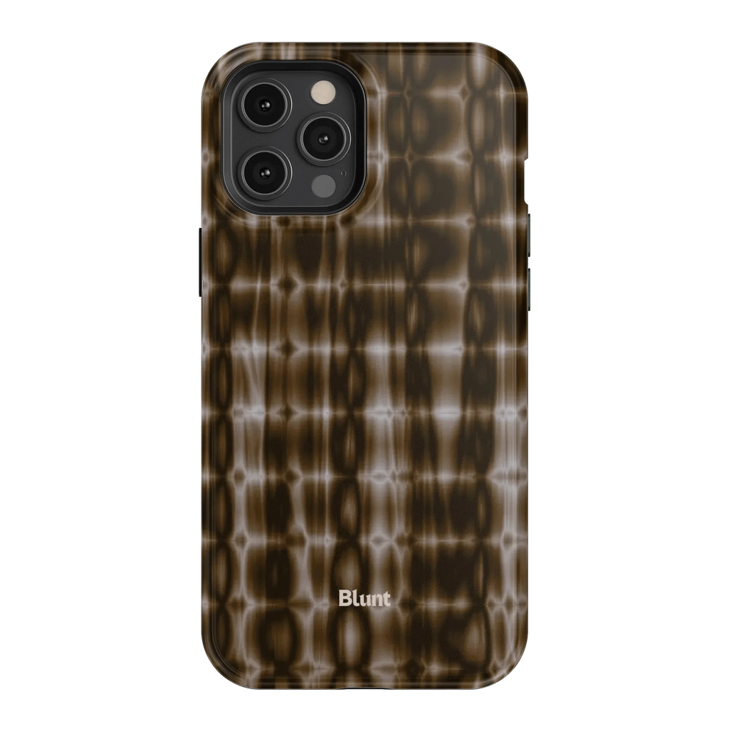Brown Ripple iPhone Case