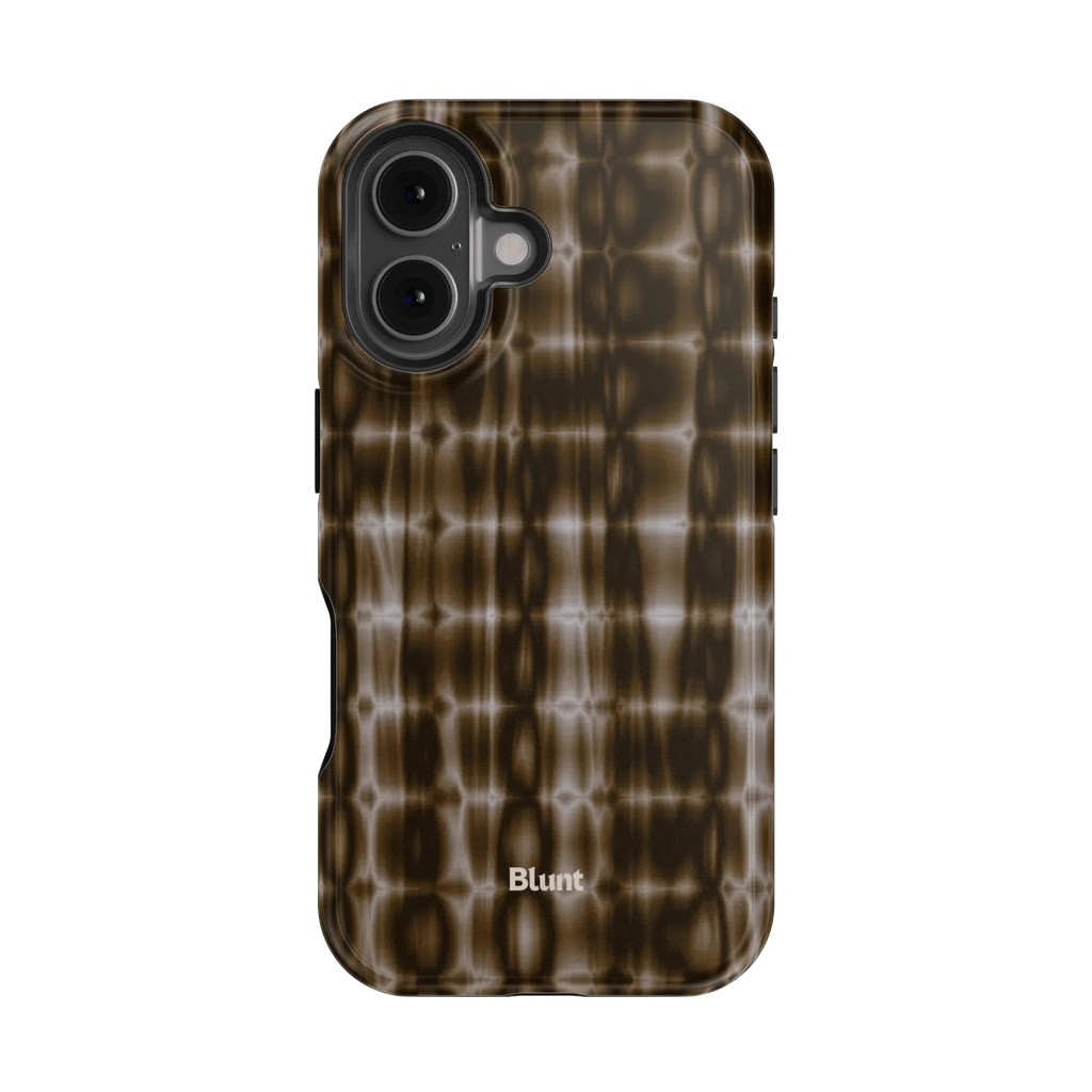 Brown Ripple iPhone Case