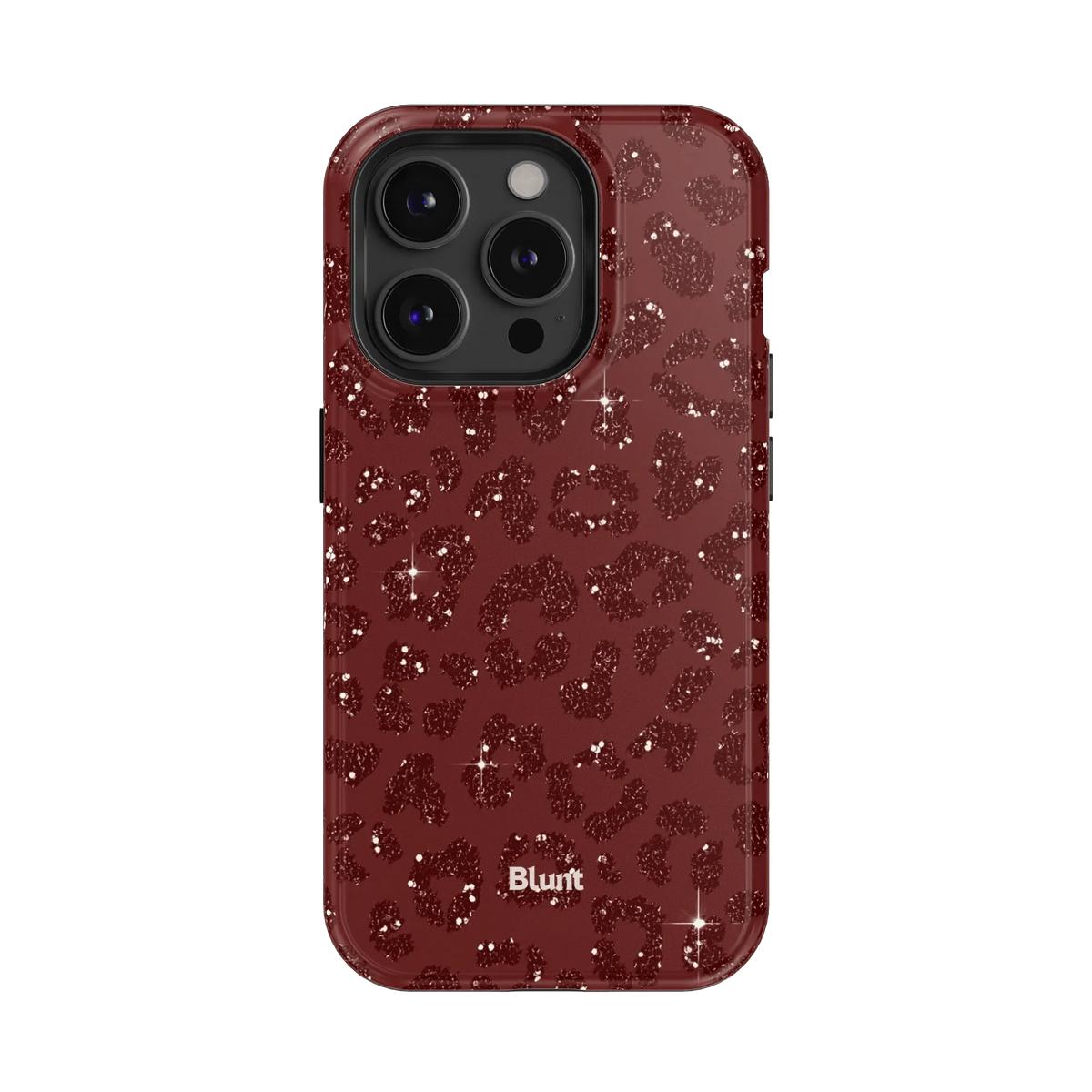 Burgundy Cheetah Print iPhone Case