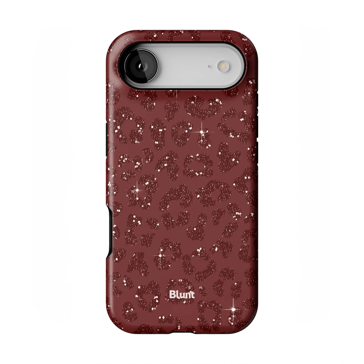 Burgundy Cheetah Print iPhone Case