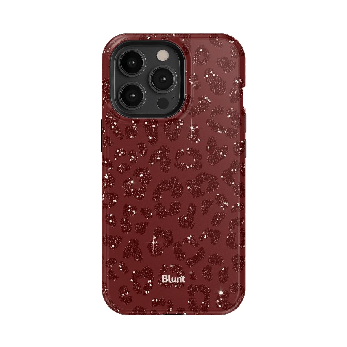 Burgundy Cheetah Print iPhone Case