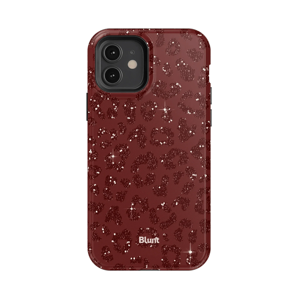 Burgundy Cheetah Print iPhone Case
