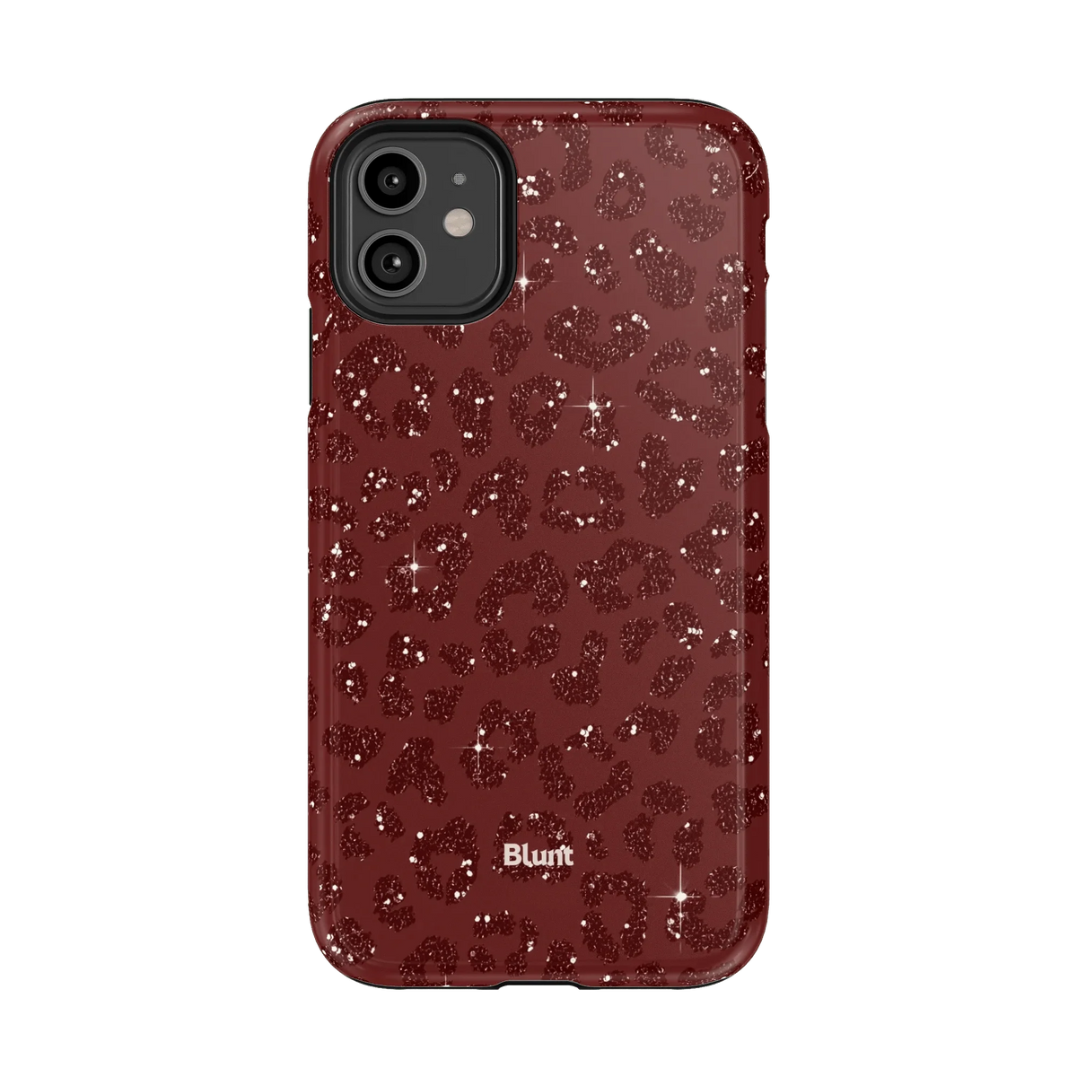 Burgundy Cheetah Print iPhone Case