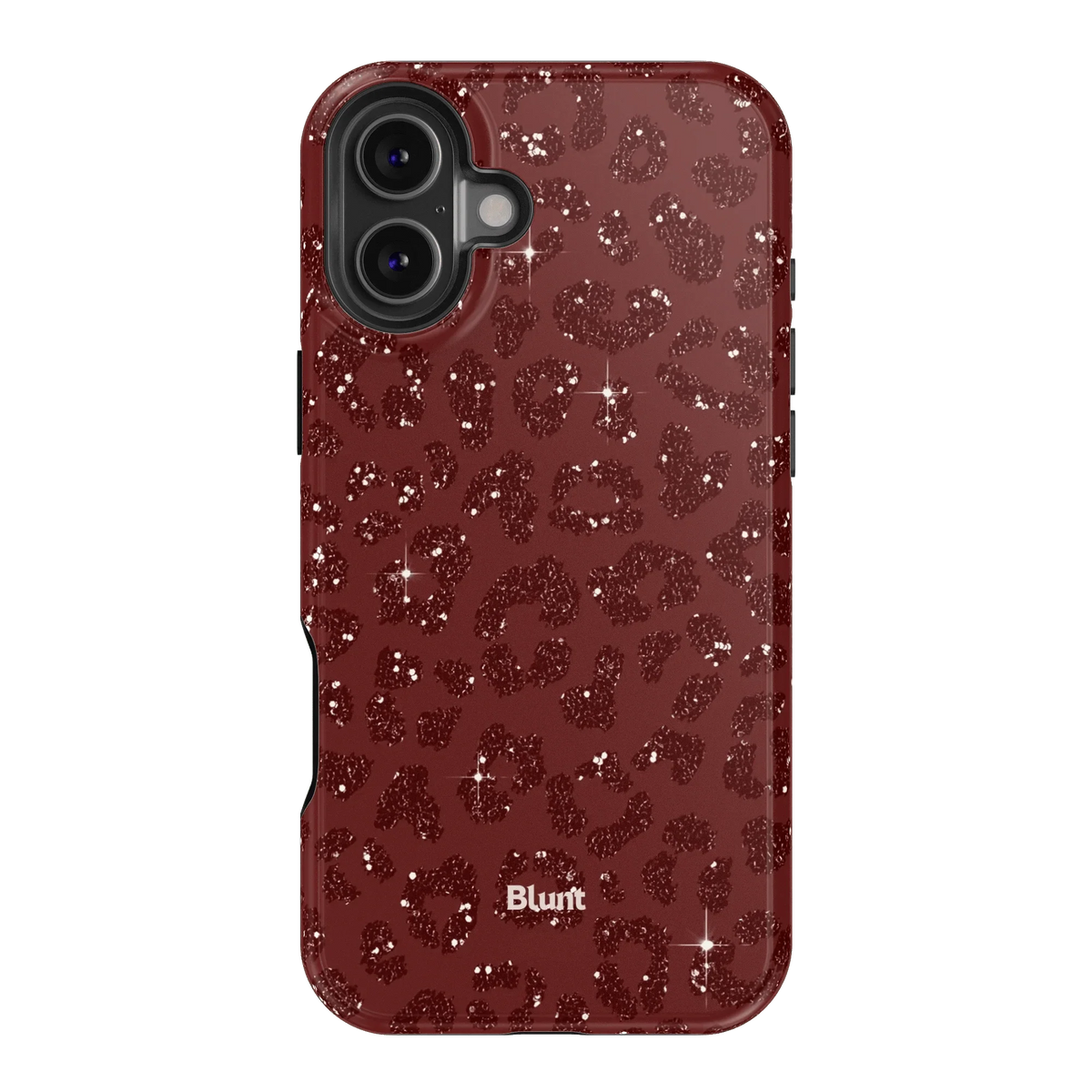 Burgundy Cheetah Print iPhone Case