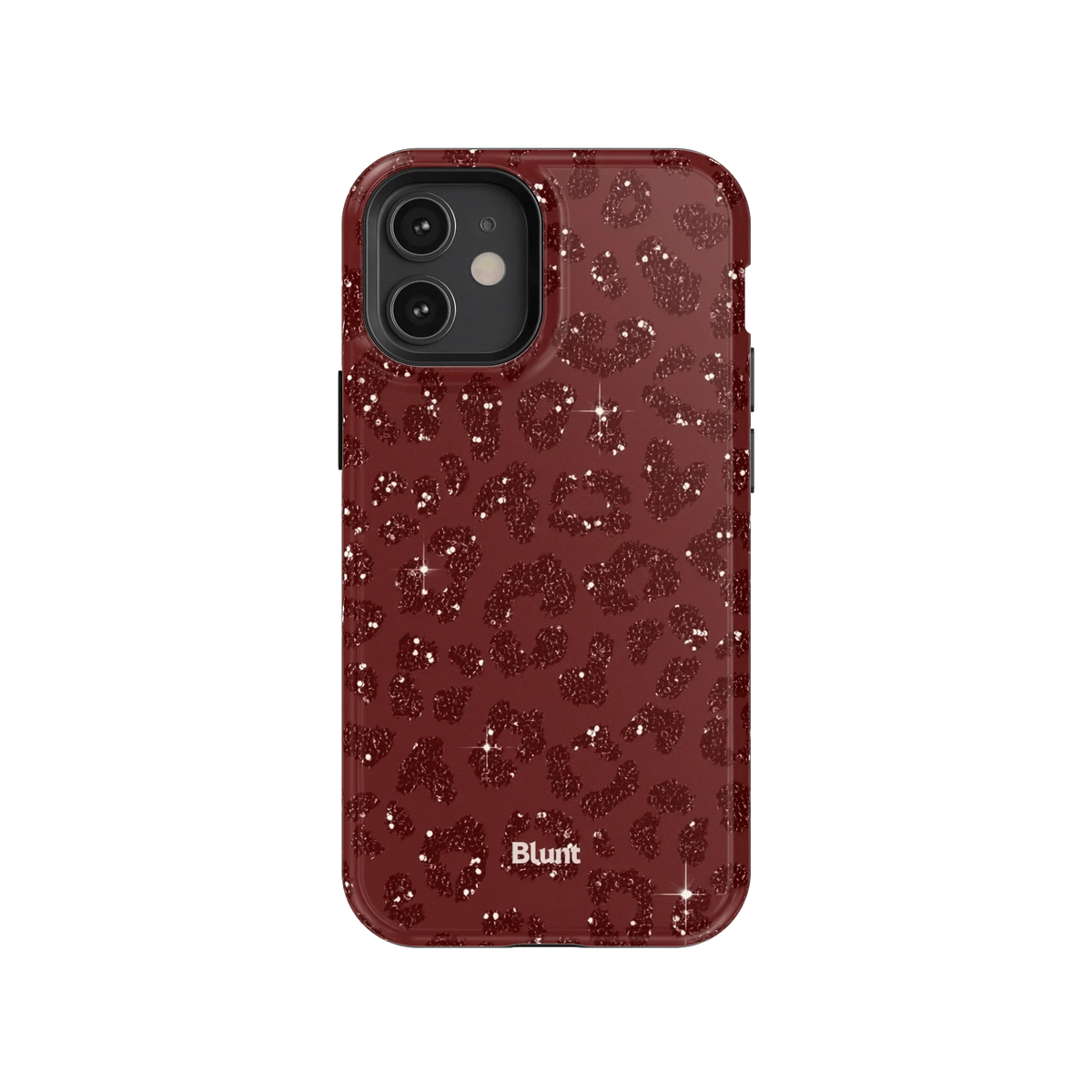 Burgundy Cheetah Print iPhone Case