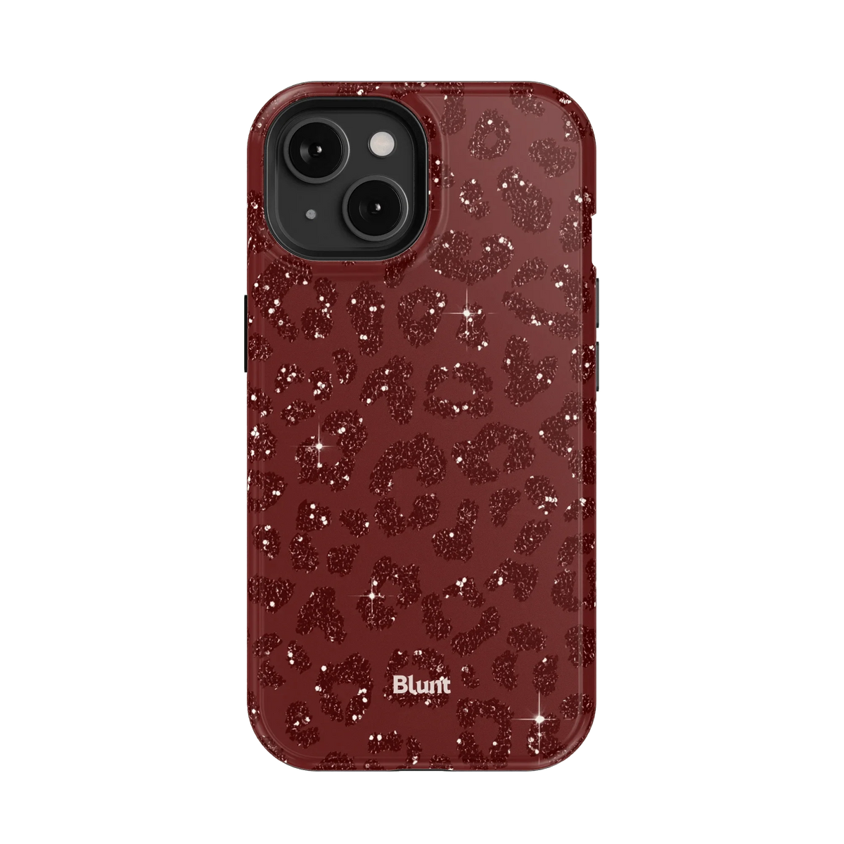 Burgundy Cheetah Print iPhone Case