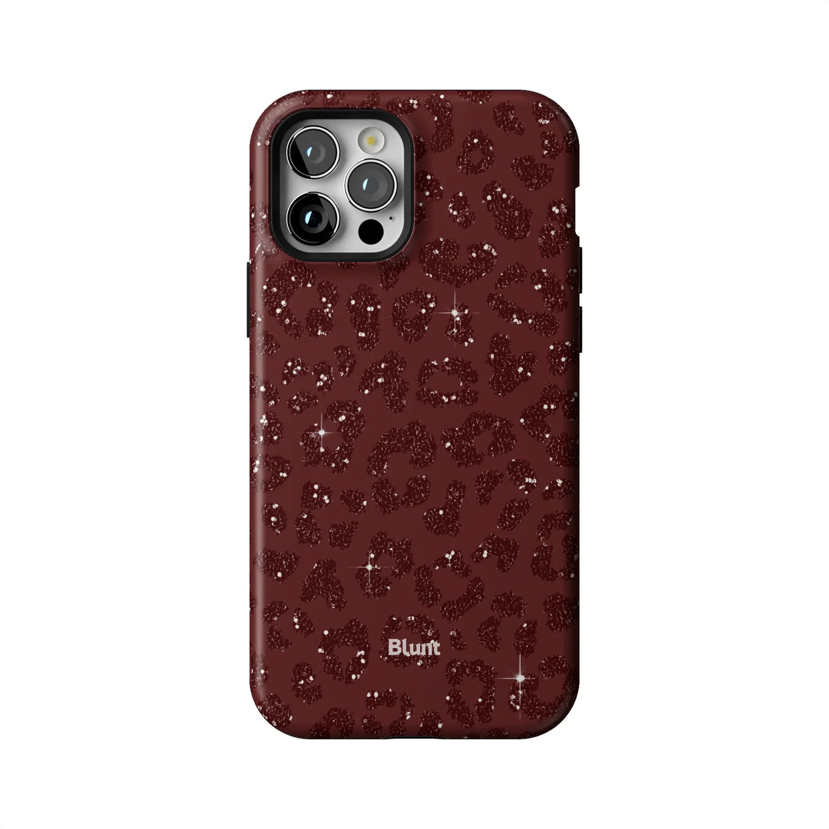Burgundy Cheetah Print iPhone Case