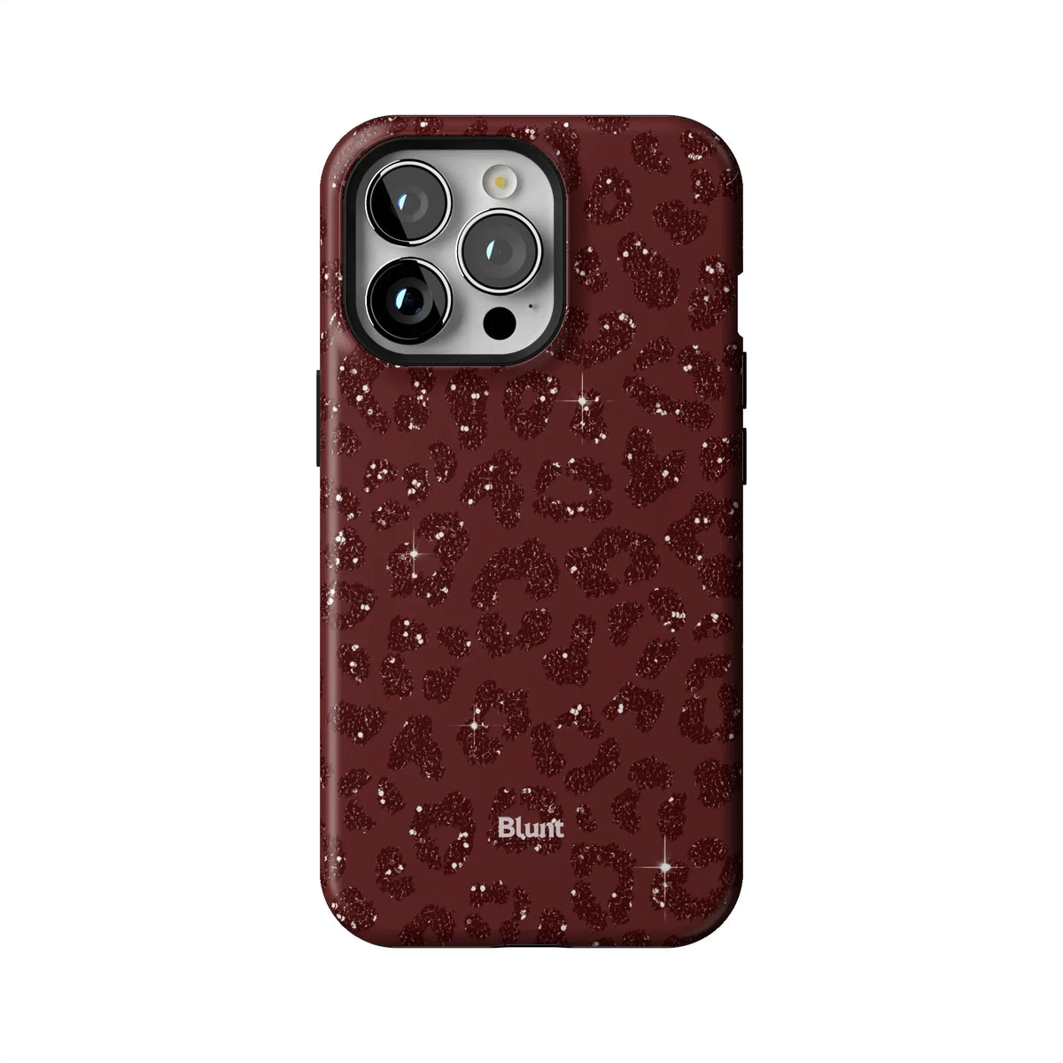 Burgundy Cheetah Print iPhone Case
