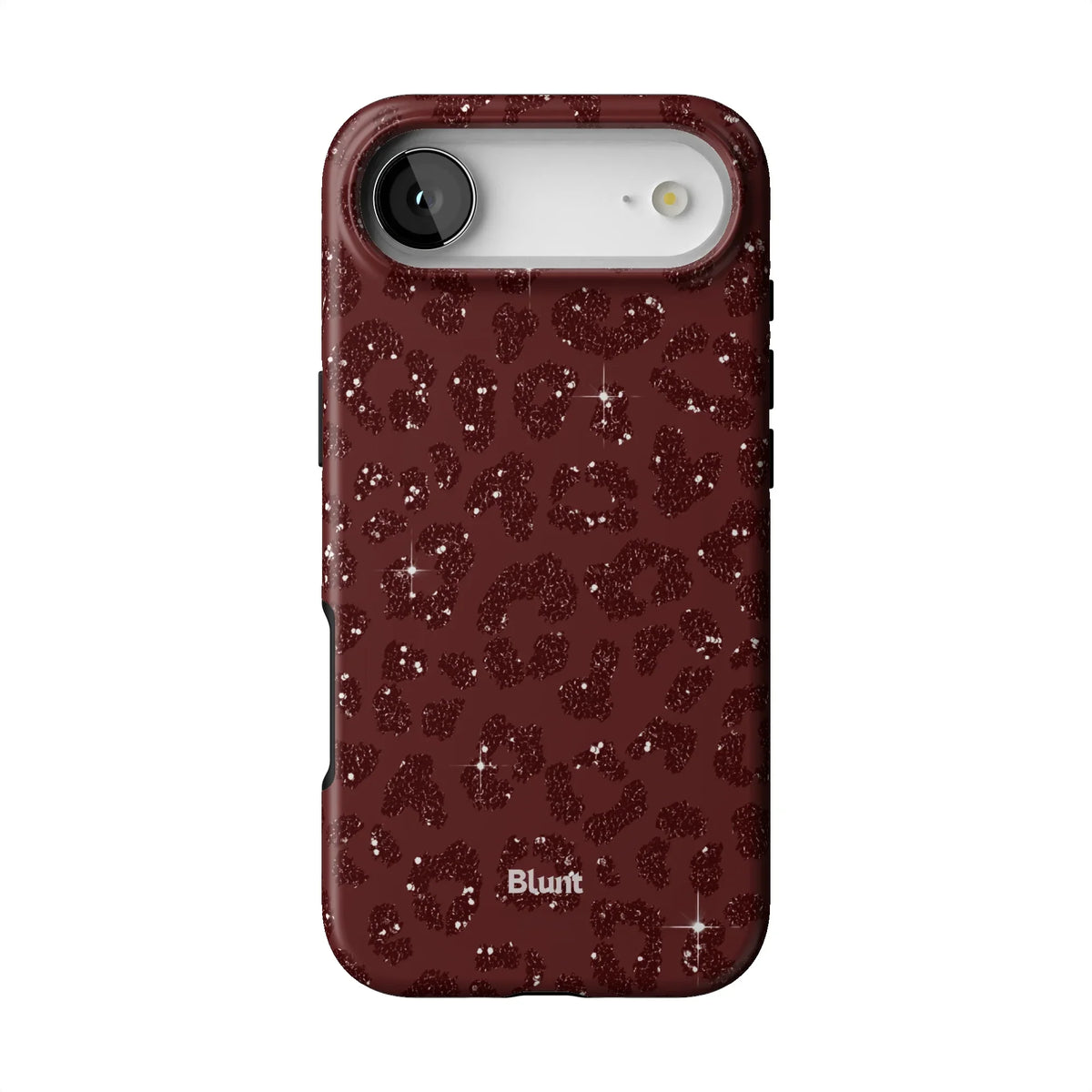 Burgundy Cheetah Print iPhone Case