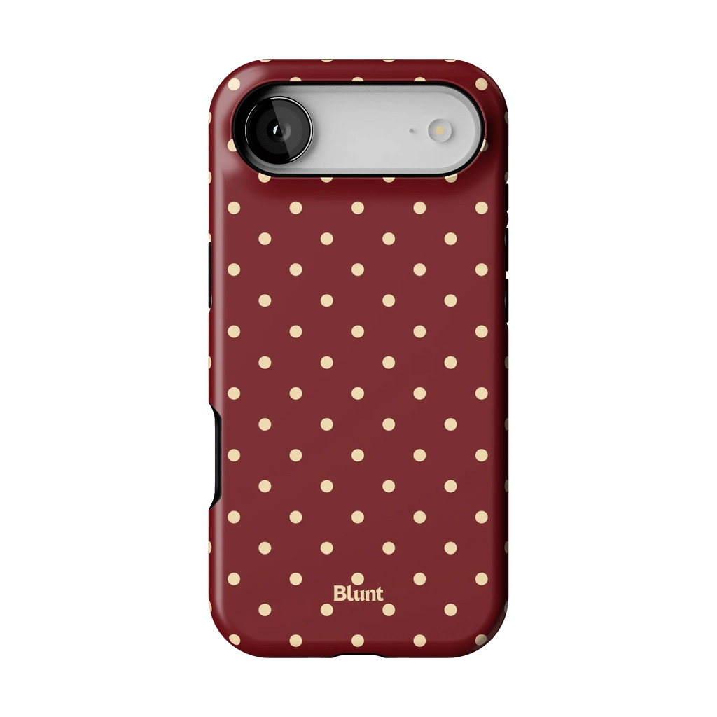 Burgundy Dot iPhone Case
