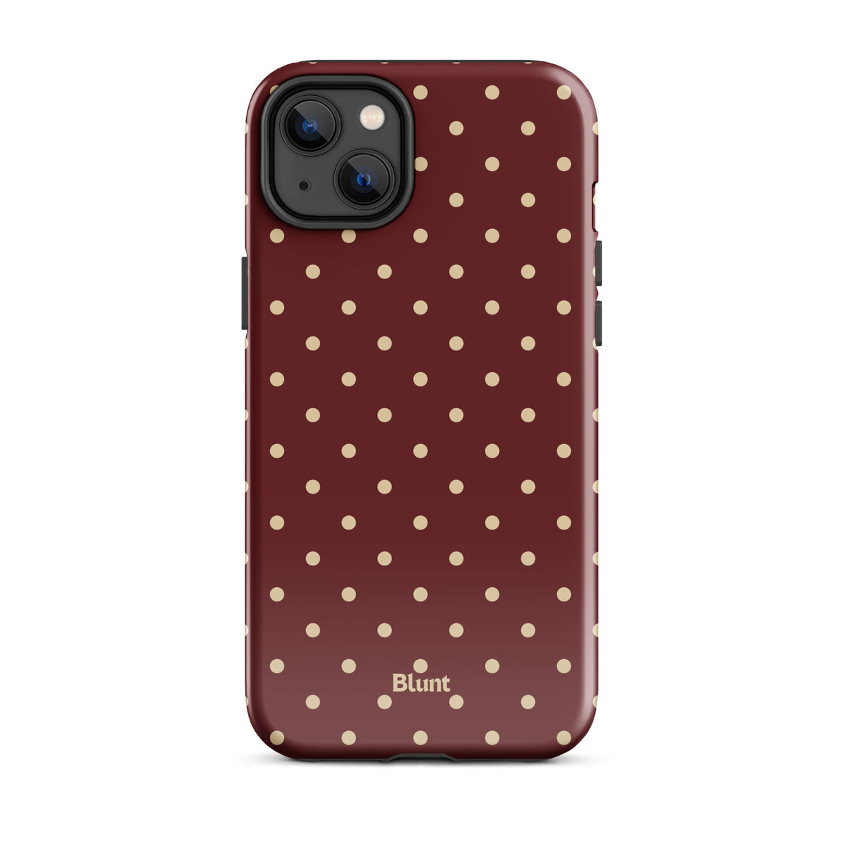 Burgundy Dot iPhone Case