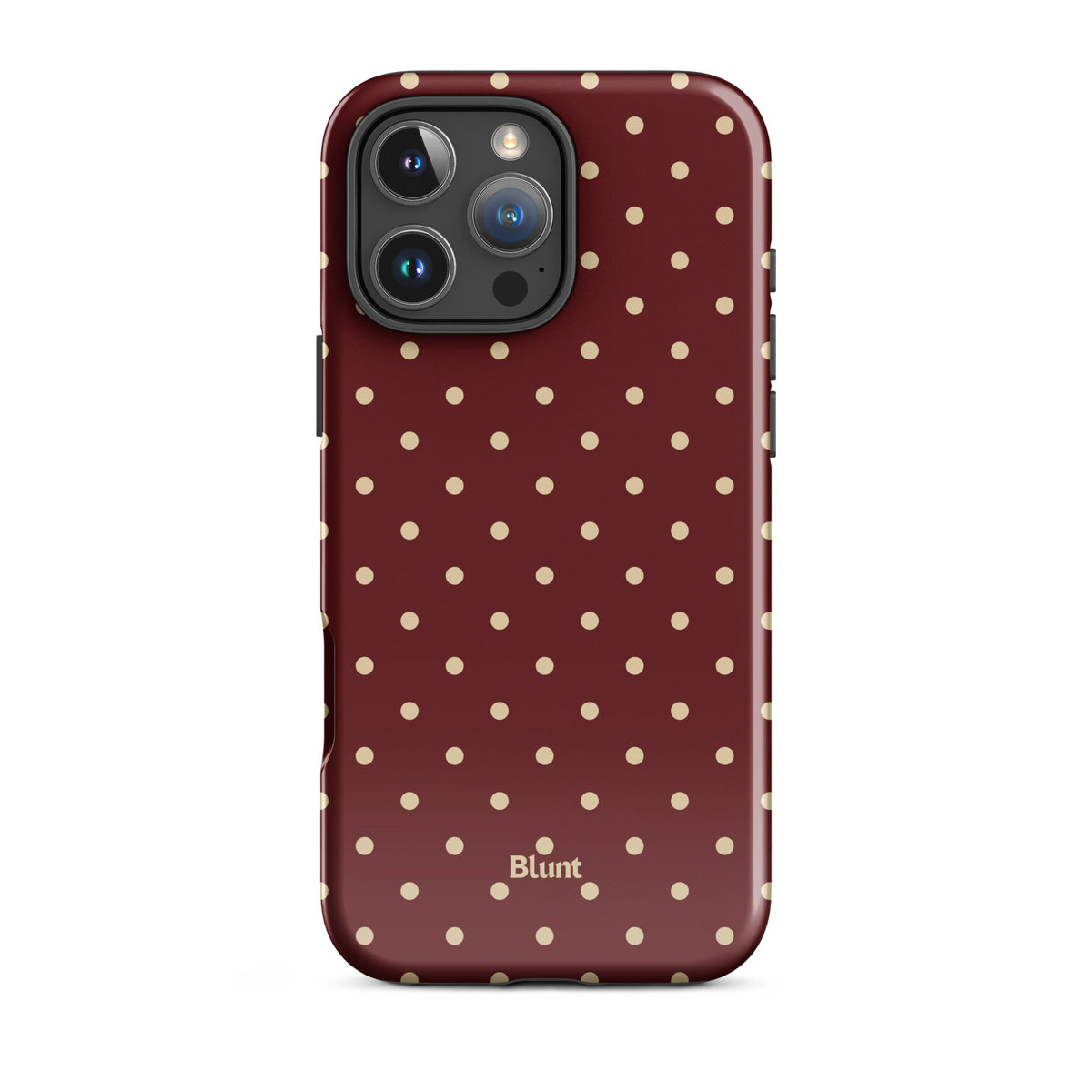 Burgundy Dot iPhone Case