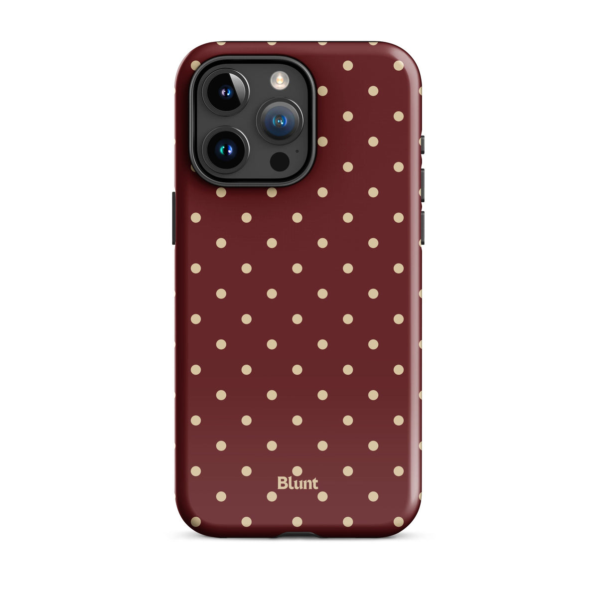 Burgundy Dot iPhone Case