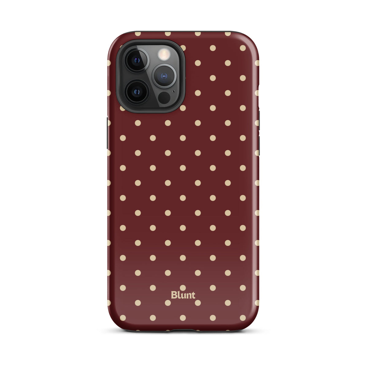 Burgundy Dot iPhone Case